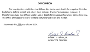 Conclusion of Inspector General Report.